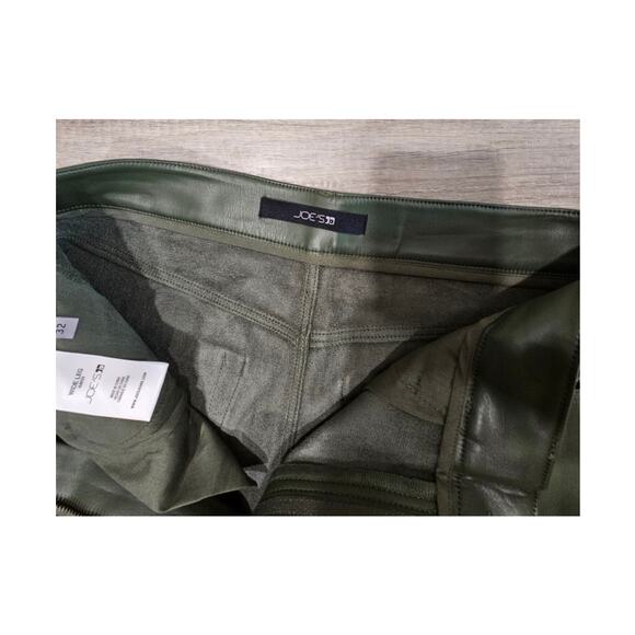 Joe's Faux Leather Wide Leg Ankle Pants Women's Hunter Green Size 34 x 28 NEW - Picture 7 of 10